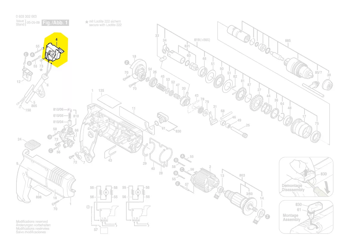 Interrupteur réf. 1 617 200 047 Bosch